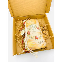 Χριστουγεννιάτικο γούρι κεραμίδι με ρόδια